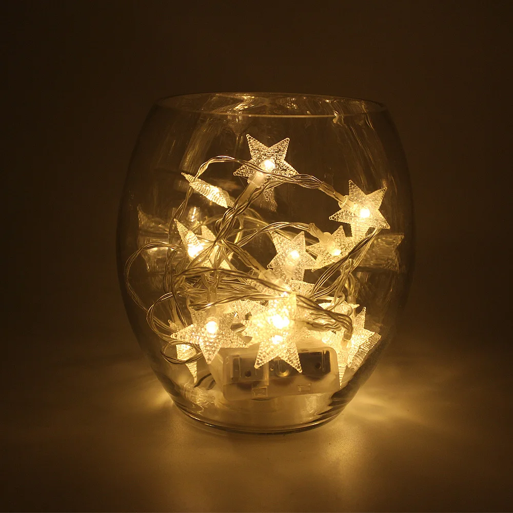 

20 Led Battery Powered Star Shaped string light led Fairy light home Hotel Christmas Party Ball Wedding Holiday Event decoration
