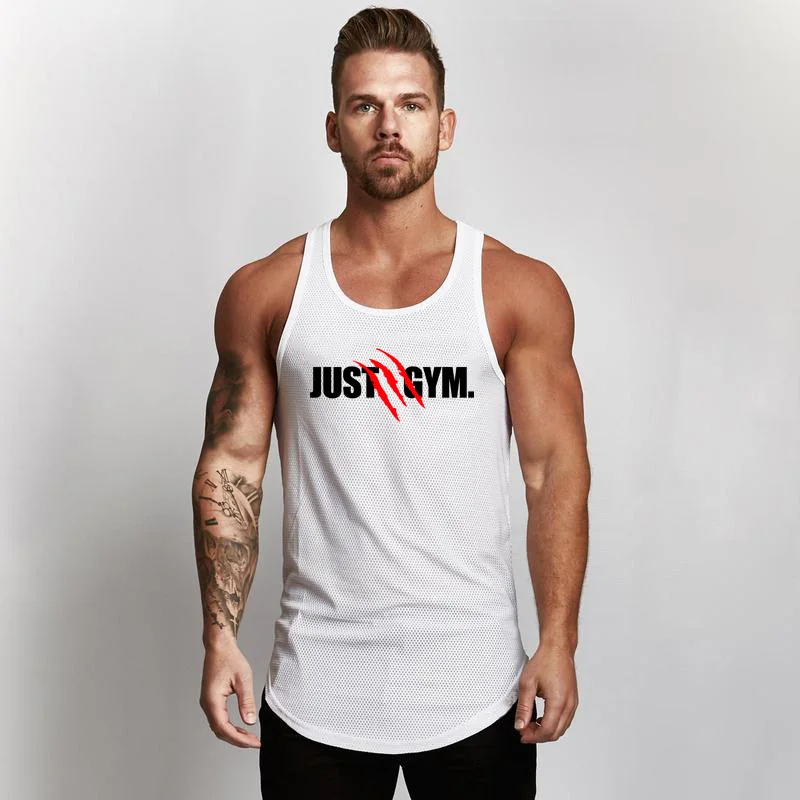 

Brand Fitness Stringer Tank Tops Men Gyms Shirt Sportwear Singlet Men Canotta Bodybuilding Tanktop Debardeur Homme Musculation