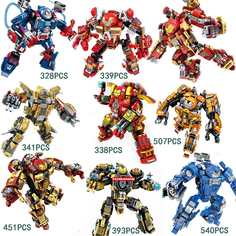 

Marvel heroes Ironman building block MK1 MK25 MK46 MK38 Hulkbuster iron patriot Tony Stark Captain America legoSTYLE minifigures