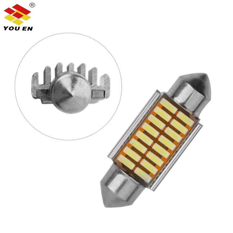 

YOUEN Festoon 31mm 36mm 39mm 42mm C5W C10W Super Bright 4014 SMD Car LED Festoon Light Canbus Error Free Interior Doom Lamp Bulb