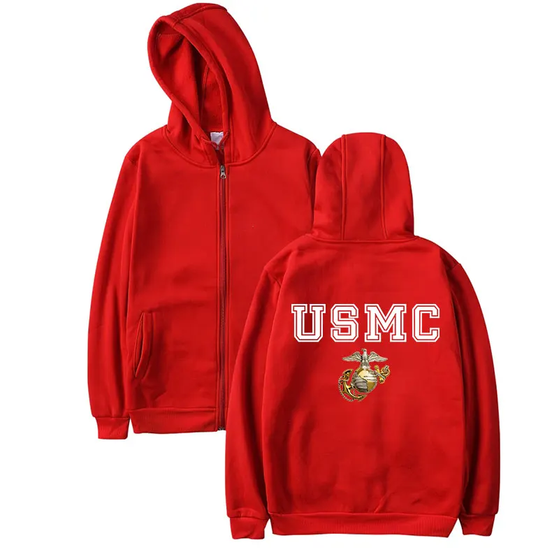 usmc zipper hoodie