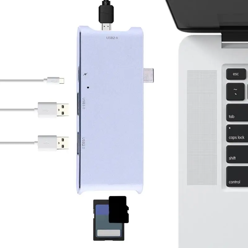 Type-C USB 3,1 к USB 3,0 + 2 USB 2,0 концентратор + 3,0 SD/TF кардридер + PD порт