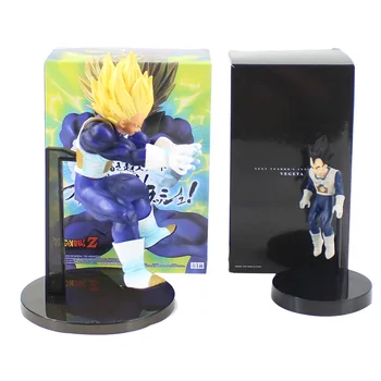 

2pcs/lot Anime Dragon Ball Z Super Saiyan Vegeta PVC Action Figure Model Toy black base dragonball Son Goku