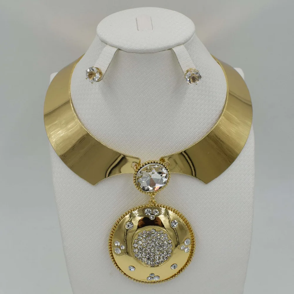 Fashion high quality Real Jewelry Set Italy 750 Earrings Necklace