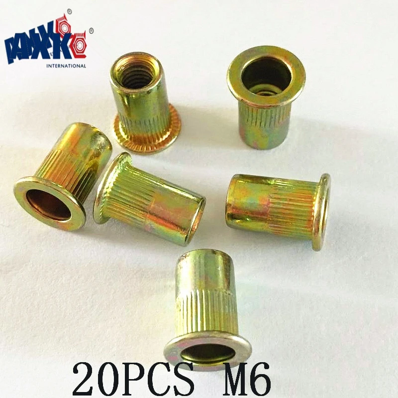 AXK 20PCS Pull The Cap Rivet Nuts Countersunk Head Column Pattern Rivet