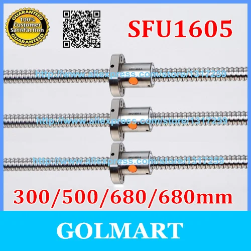 Rolled Ball screw guide 1605 L 680mm / 680mm / 500 / 300mm C7 Anti
