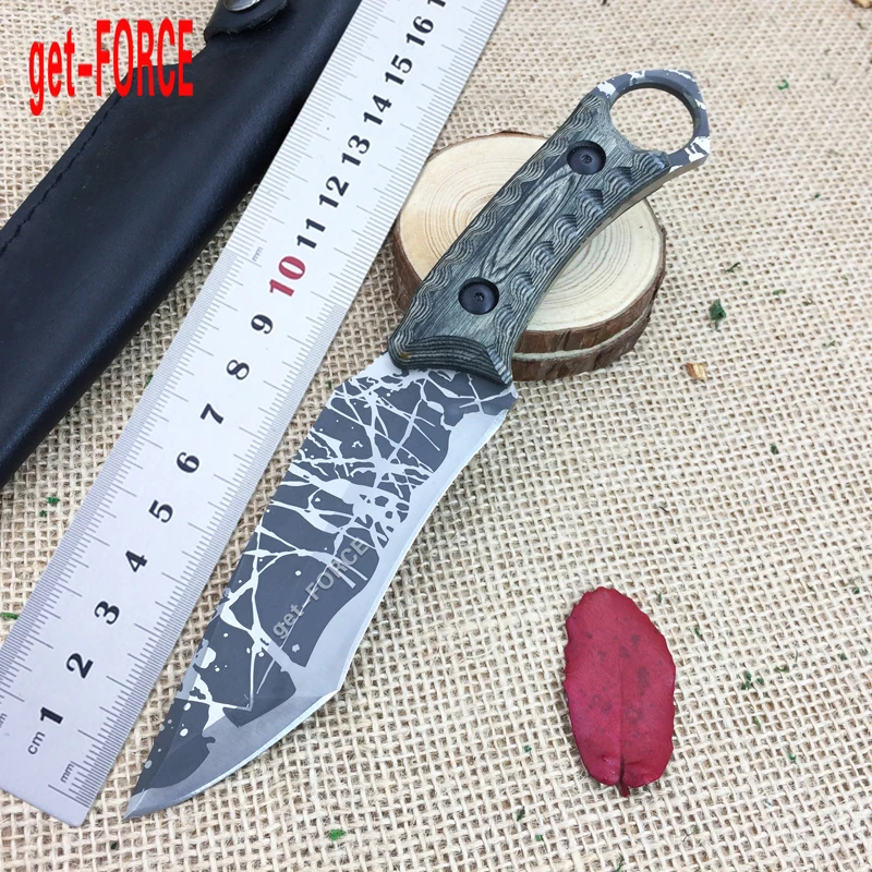 get FORCE Full Tang Jungle Fixed Blade Knife,5Cr15Mov Outdoor Hunting