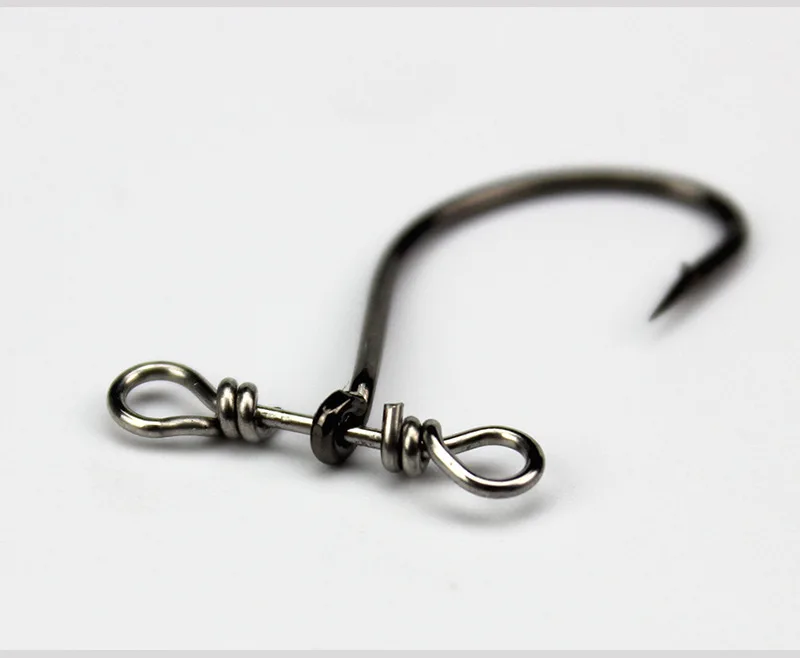 Баланс один крючок 2,5 см/0,4 г черный никель крючки для Червяков двойное отверстие вращения кольцо весы мягкие приманки Крючки