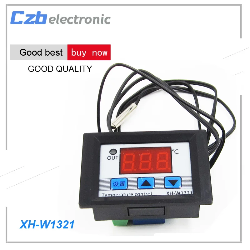 XH-W1321 DC 12v Digital LED Temperature Controller 10A  Electronic Thermostat Control Switch + Probe