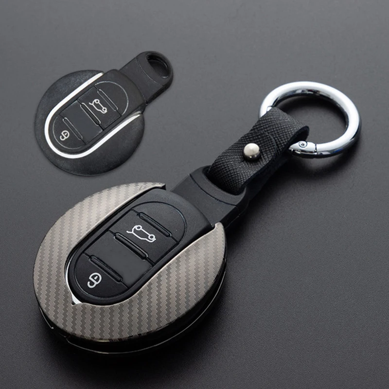 

Car Key Bag Metal Chain Shell Trim Key Ring Case Protector Cover For Mini Cooper JCW One d F54 F55 F56 F57 F60 Car Accessories
