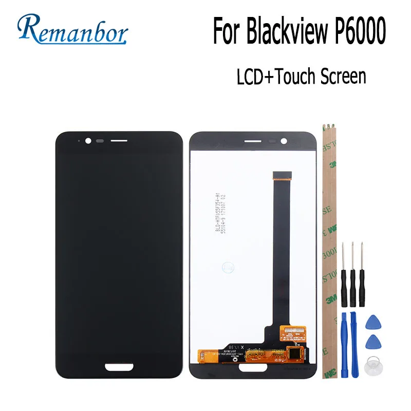 

Remanbor For Blackview P6000 LCD Display And Touch Screen 5.5 inch Assembly Mobile Phone For Blackview P6000+Tools+Adhesive