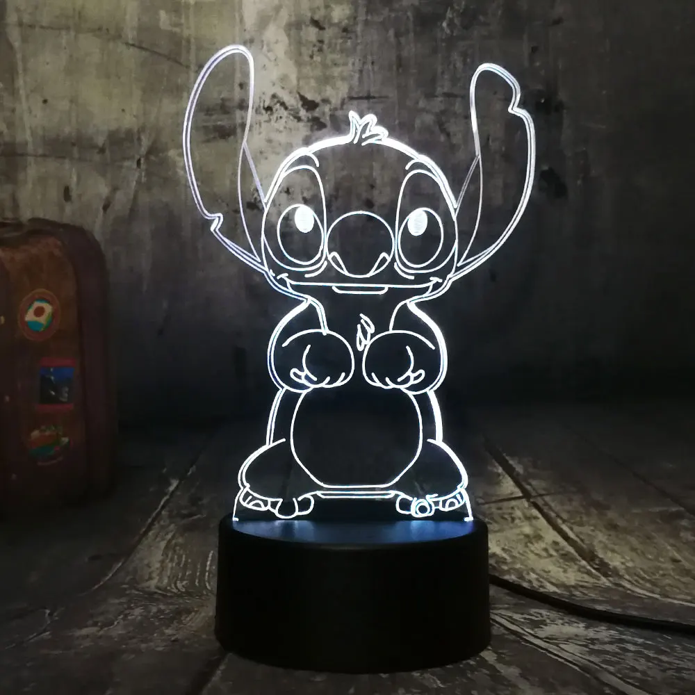 Candeeiro de Mesa Luz da Noite Ponto Criativo Painel Acrílico Crianças Lâmpada Cabeceira Usb 7 Cores Mudança Quarto Decoração Casa Presente 3d 11 Ponto criativo 3d luz da noite painel