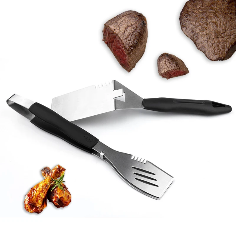 Multifunction BBQ Grill Shovel Set Teppanyaki Spatula Kabob Tongs BBQ