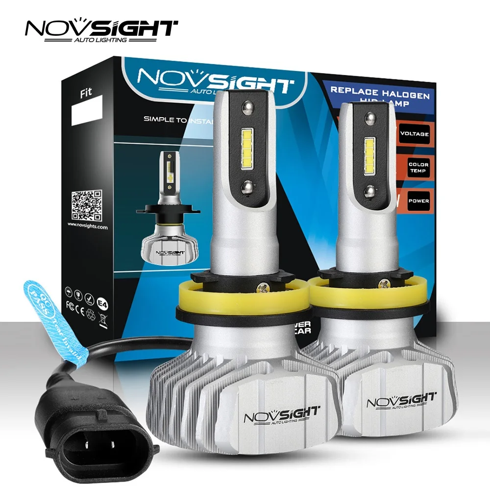 NOVSIGHT H4 LED H7 H11 H8 9006 HB4 H1 H3 HB3 H9 9007 H13 Автомобильные фары светодиодные лампы CSP Chips 10000LM