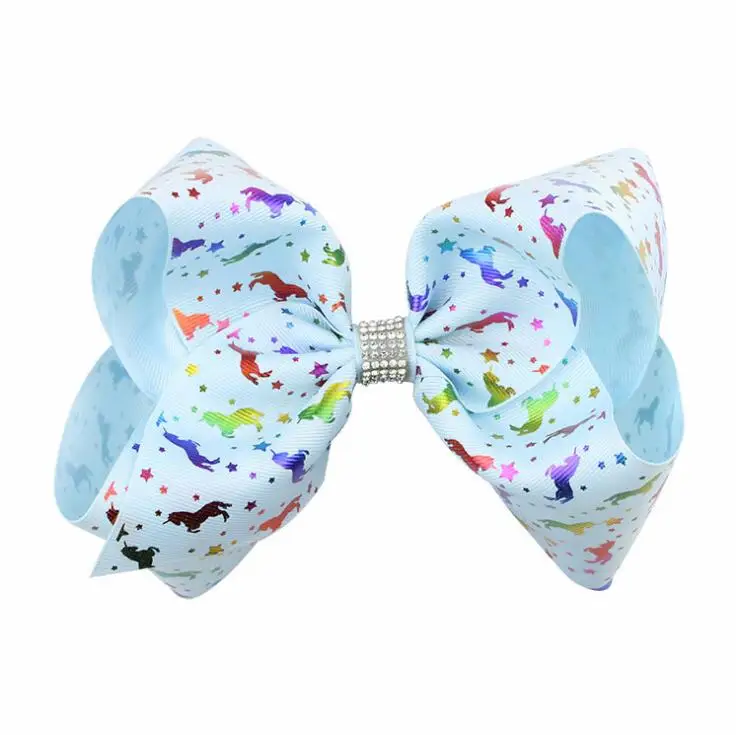 20 штук Бесплатная доставка 8 дюймов jojobows Единорог jojosiwa волосы луки без siganture