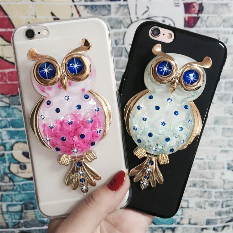 3D Unicorn Quicksand Liquid Soft Silicone Case for ZTE Blade A510 Phone Cover Cartoon Diamond Funda Coque Fashion Owl