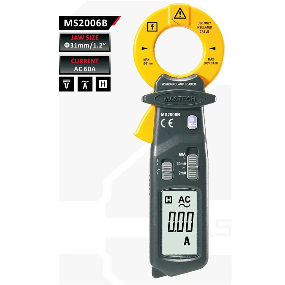 

Original 1pcs MASTECH MS2006B High Sensitivity AC Leakage Clamp Meters multimeter Data Hold pinza amperimetrica Free Shipping