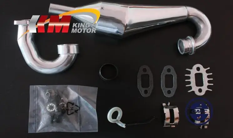 Kingmotor 1/5 rc автомобиль газовый сплав труба алюминиевая выхлопная радиоуправляемая
