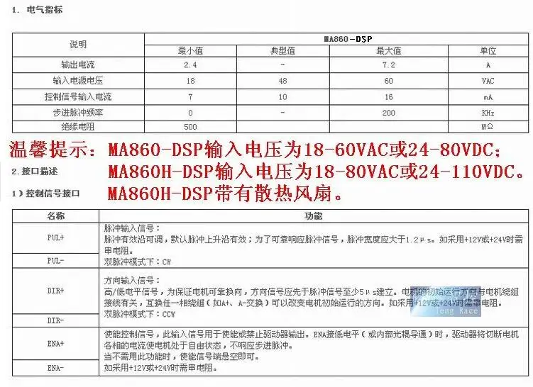 MA860-DSP Цифровой Драйвер шагового двигателя может быть использован непосредственно для MA860, M860 и DM860