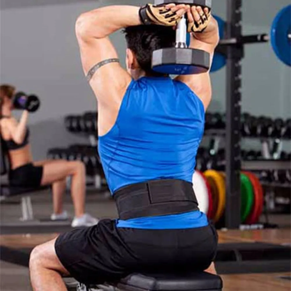 Weight Lifting Belt GYM Fitness Back Support Training Strength Black