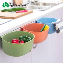 

Butihome Storage Box Kitchen Hanging Large Trash Cans Livingroom Household No Cover Plastic Garbage Basket Bathroom Storage Box