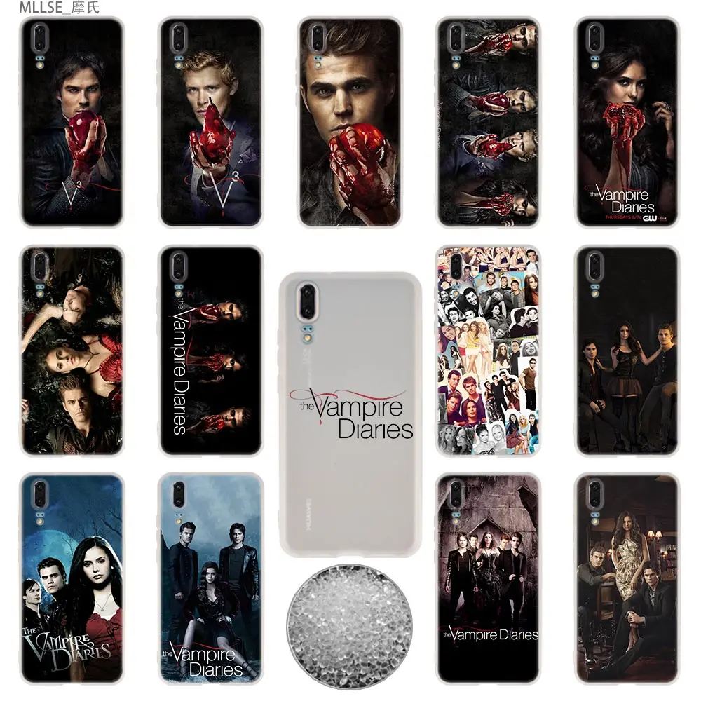 

TPU Cover Phone Cases Soft For Huawei P 20 pro P10 Plus P9 P8 lite 2017 P30 pro samrt 2019 Nova 3e The Vampire Diaries