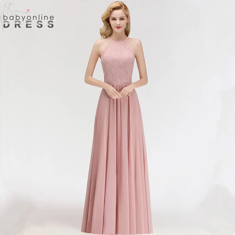 dusty pink evening dress