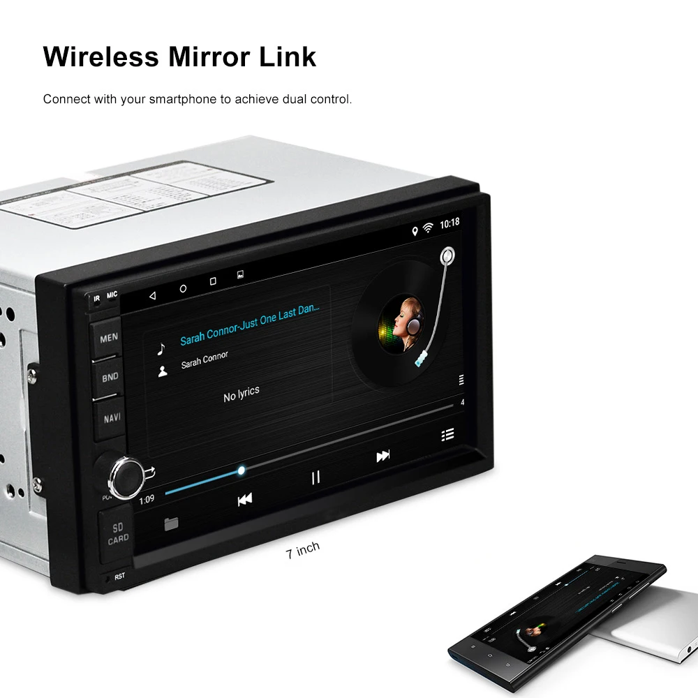 Perfect CT0012 RAM-2G Car Multimedia Player 7-Inch TFT Touch Screen Mirror Link GPS Navigation FM RDS Bluetooth Auto Mp5 Player 2