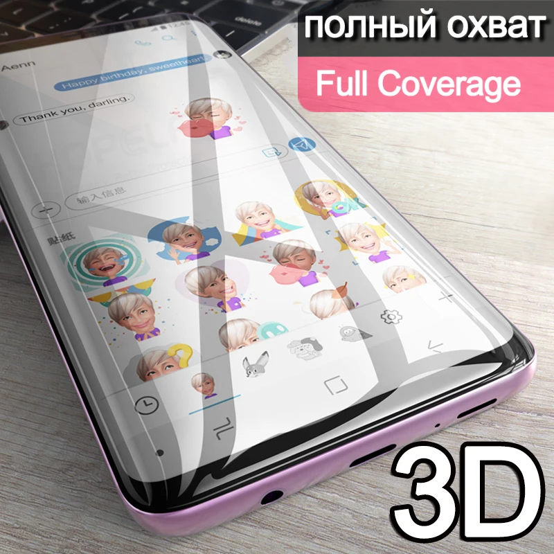 Закаленное стекло для samsung Galaxy S9 Plus Защитная пленка для экрана 3D Note 8 Защитное стекло для samsung S8 Plus S7 Edge стекло