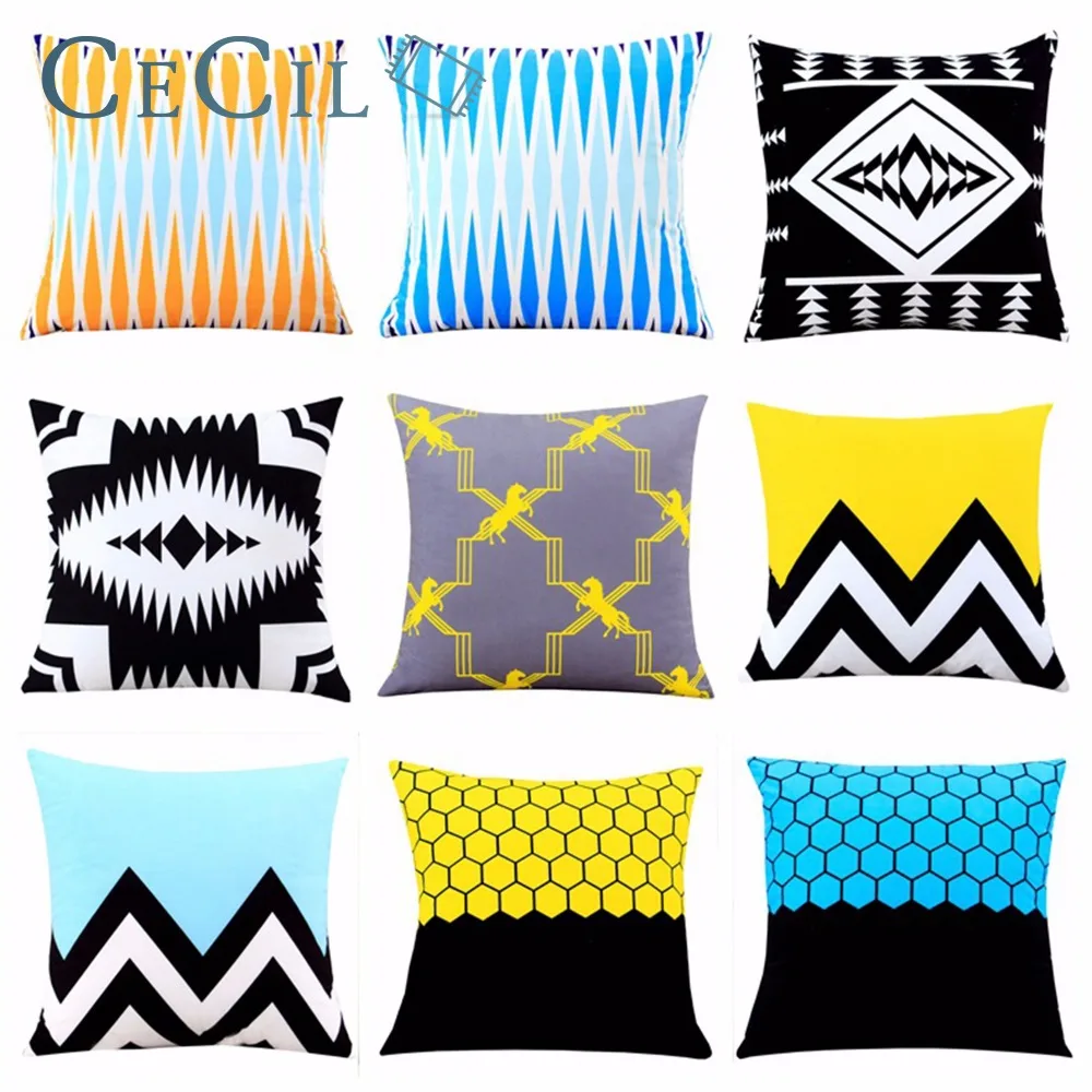 

Home Decor Cushion Cover Geometric Simple Fashion Small Fresh Pillowcase Living Room Sofa Seat Decorative Throw Pillow Covers