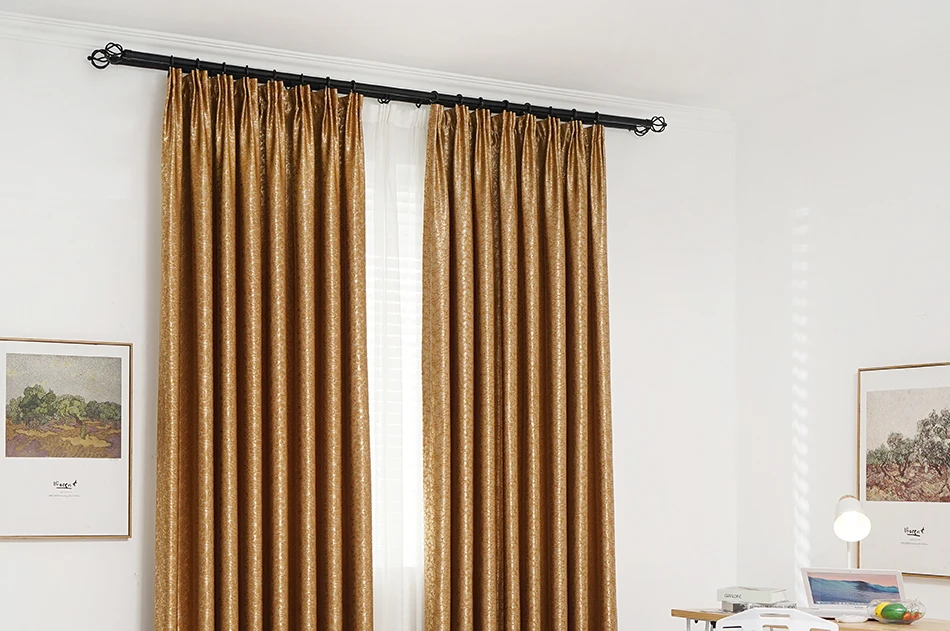Европейский дамасский жаккард занавески s для гостиной шторы оконные панели ткань занавески для спальни затенение 90