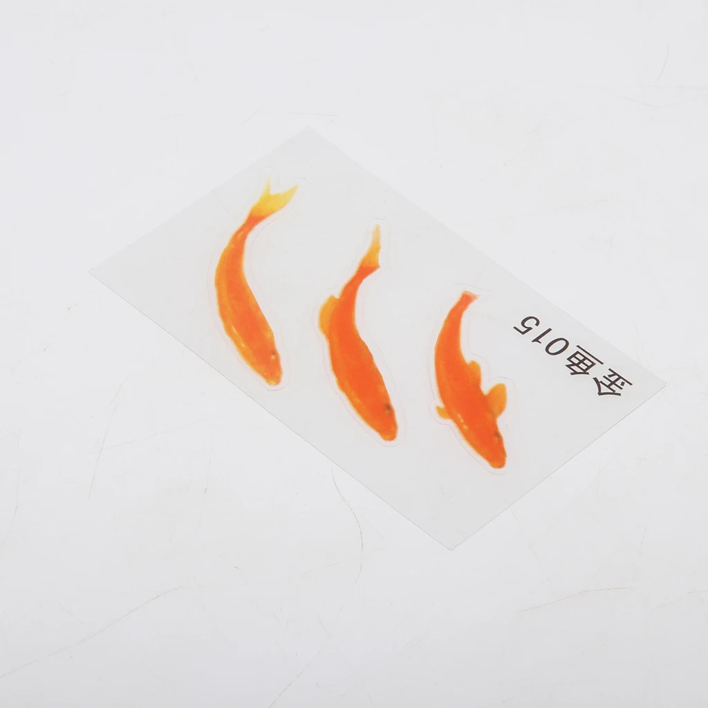 10 Sheets 3D Goldfish Clear Film Sticker, Koi Pond Painting, Resin Inclusion for Resin Craft Art ,Resin Decorative Stickers