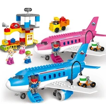 82pcs DIY Big Size Aircraft Model Building Blocks Bricks Compatible With Duploe Traffic Educational Toys for Children Kid Gift цена 82pcs DIY Big Size Aircraft Model Building Blocks Bricks Compatible With Duploe Traffic Educational Toys for Children Kid Gift цены онлайн