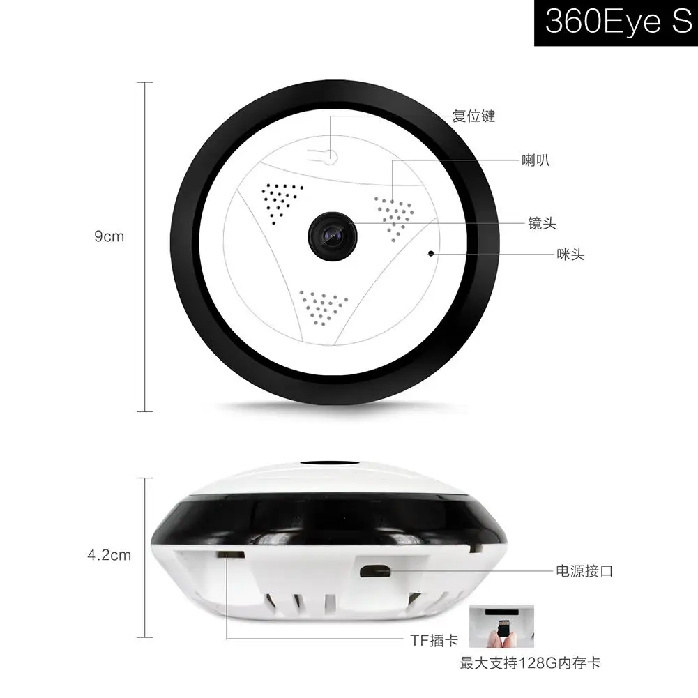 Высококачественная мини беспроводная Wifi цифровая видеокамера 360 градусов панорамная 200W Pixel 1080P Micro DVR DV r25