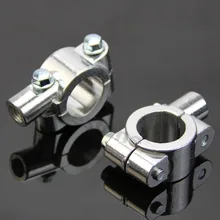 QILEJVS New Universal Motorcycle Handlebar Mirror Mount 10mm 7/8″ Aluminum Clamp