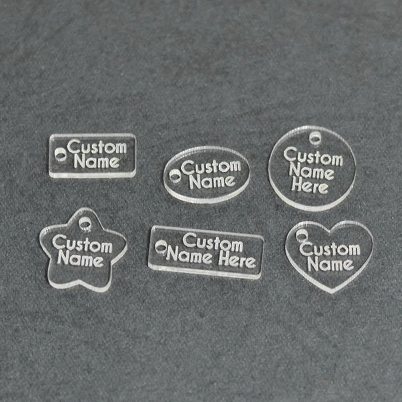 Custom Jewelry Tags Laser Cut Acrylic Tags Custom Plastic Tags for
