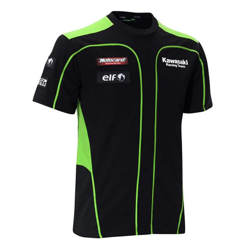 

Motocycle MOTOGP Kawasaki T-shirts Motocard Kawasaki Racing Team Motorbike Racing Sports Rossi VR 46 MENS Tee shirts Hats Black