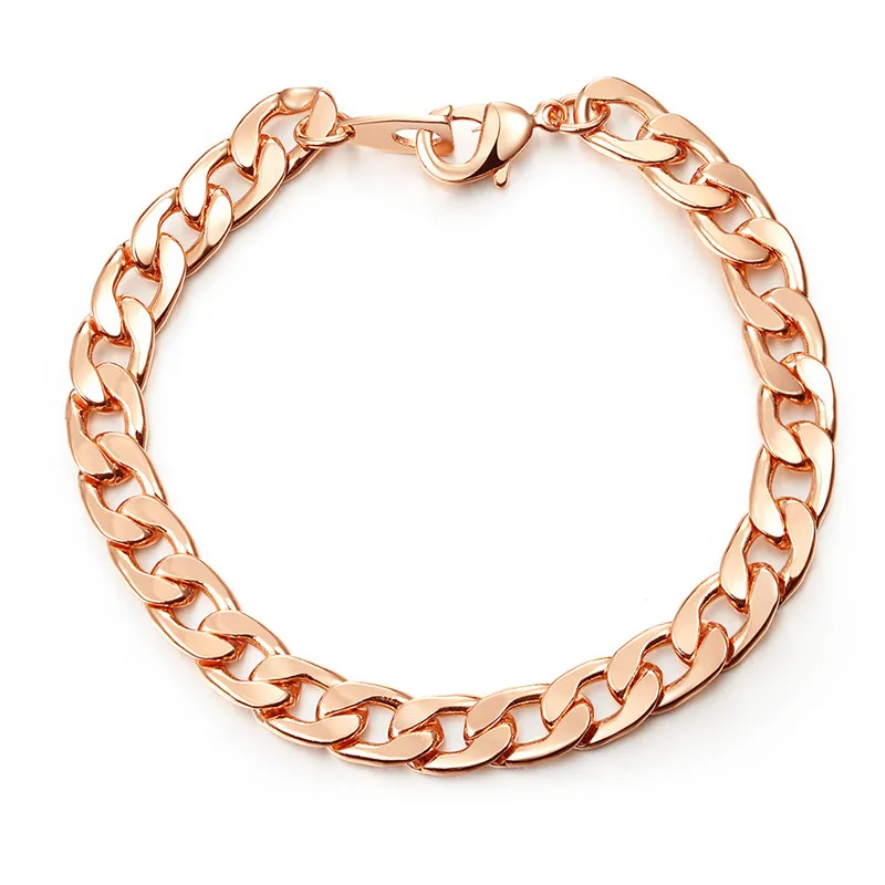 NAKELULU Brand Bracelet Men's Jewelry wholesale fashion rose gold color