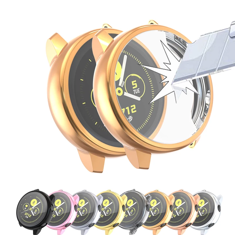 

Protector Case for Samsung Galaxy Watch Active Soft TPU Anti-Scratch Screen Protection Cover for Galaxy Active 40mm A21
