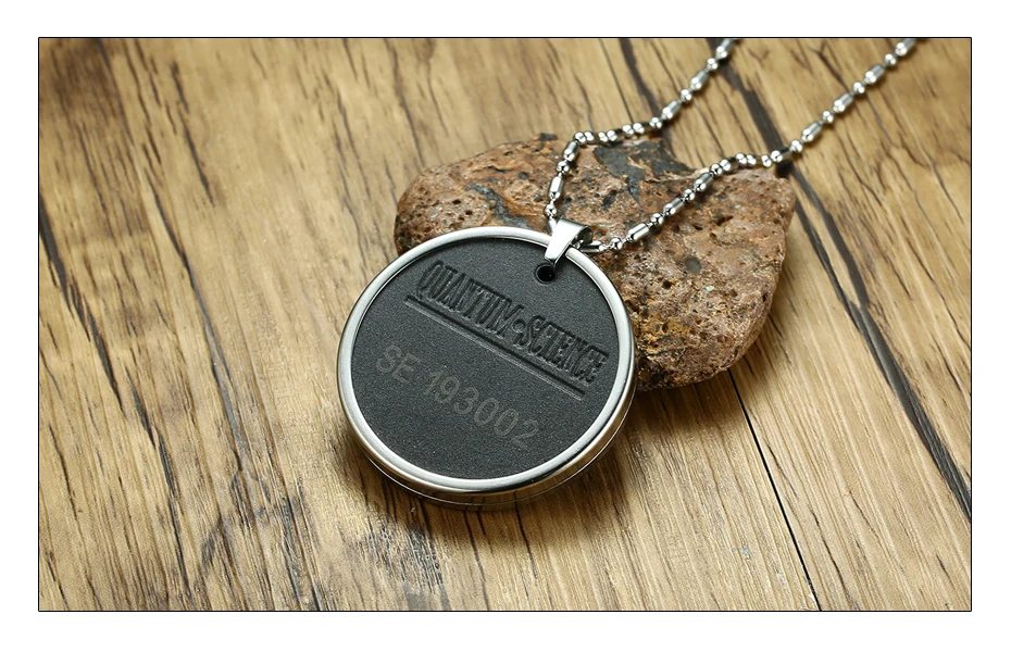 Meaeguet Lava Stone Quantum Pendant Necklace For Men Scalar Energy Crystal Sunflower Necklace With Authenticity Card and Box (3)