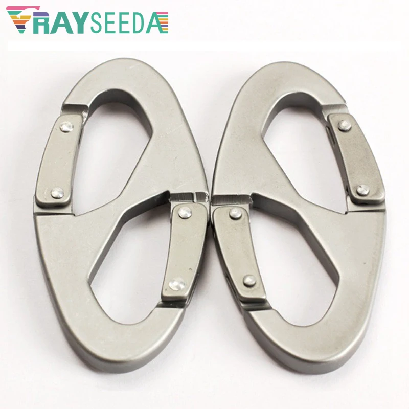 Rayseeda الألومنيوم سبائك 8 على شكل تسلق Carabiners المشي في الهواء الطلق تسلق التبعي خطاف مشبك تسلق الجبال تسلق مشبك