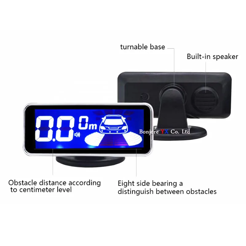 Koorinwoo ЖК-экран с плоским роматом датчик парковки автомобиля человеческий голос/Биби звук парктроник датчик Автомобильный шаг электронный детектор