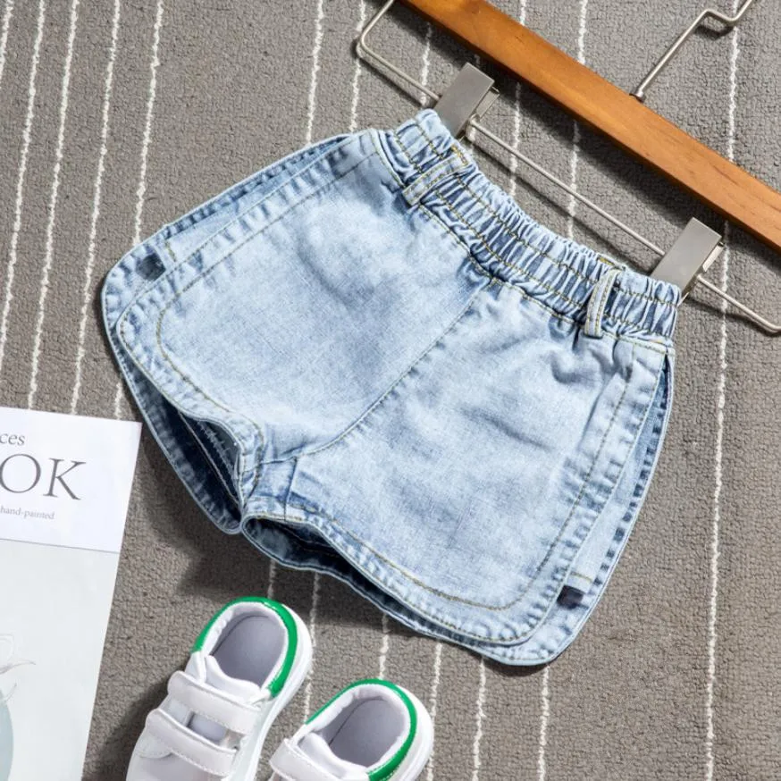 

2019 Summer New Infant Toddler Baby Girl Denim Shorts Kids Girls Cotton Slack Jeans Wlastic Waist Loose Children Beach Wear Y867