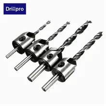 Drillpro 4 шт. HSS 5 Флейта Зенковка набор сверл 3 мм-6 мм высокоскоростной стальной расширитель деревообрабатывающие электроинструменты фаска высокое качество