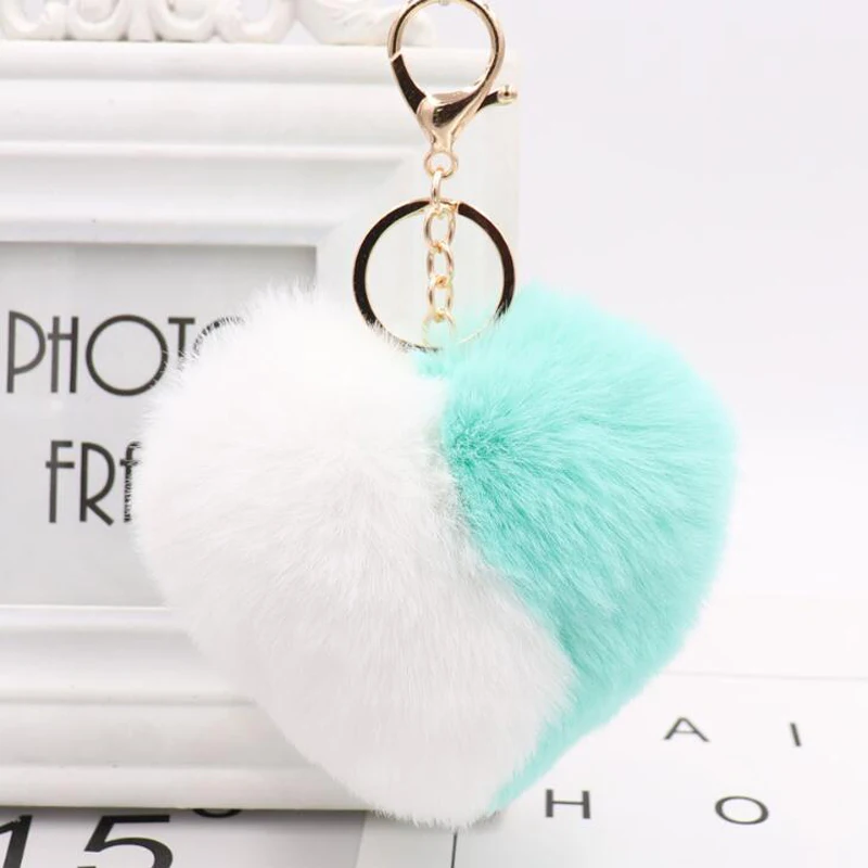 

20pcs/lot Baby Shower Party Favors Guest Giveaway Two-tone Heart Keychains Personalized Christmas Gift For Wedding Souvenir