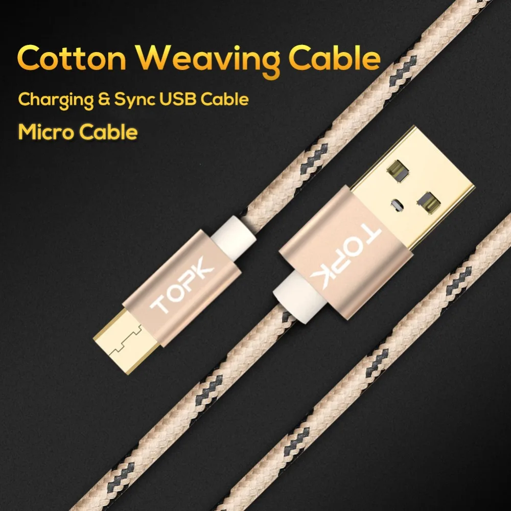 [5-Pack] TOPK 2A Micro USB кабель для мобильного телефона, кабель для синхронизации данных для Xiaomi samsung huawei Micro usb порт, кабель для зарядного устройства