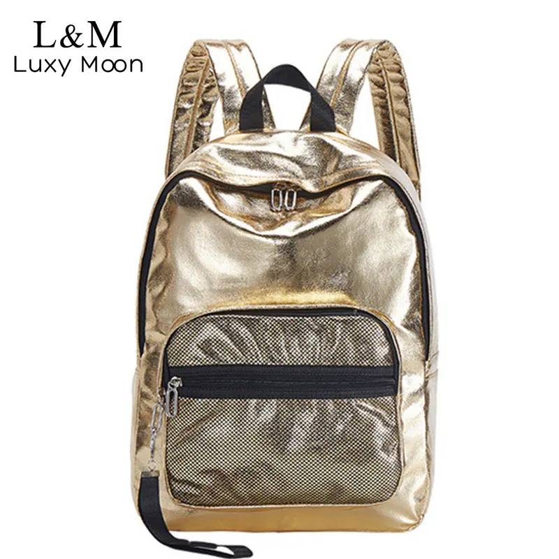 

Glitter Backpack Women Gold Backpacks For Teenage Girls Bling Rucksack Fashion Preppy Style School Bags Zipper mochila XA1168H