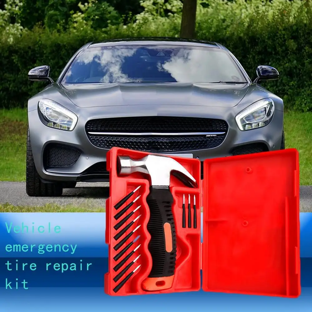 

Car Vacuum Tire Emergency Tire Repair Kit Tool Electric Car Tire Rubber Stripes Sheets Nails Car Repair Tools