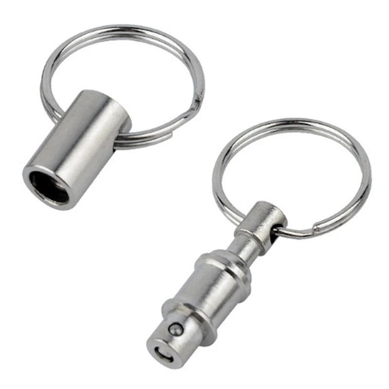 Новый Серебряный съемный Quick Release металлические брелки для ключей из сплава