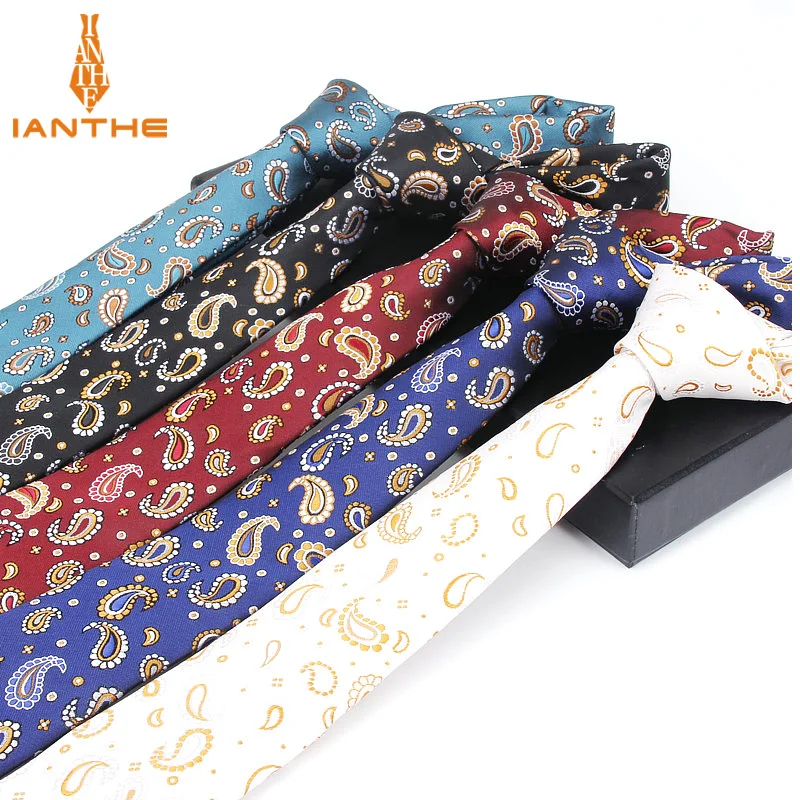 

2018 Fashion Mens Ties Narrow Neckties 6cm Classic Paisley Tie for Men Formal Business Wedding Suit Neckwear Jacquard Woven Ties